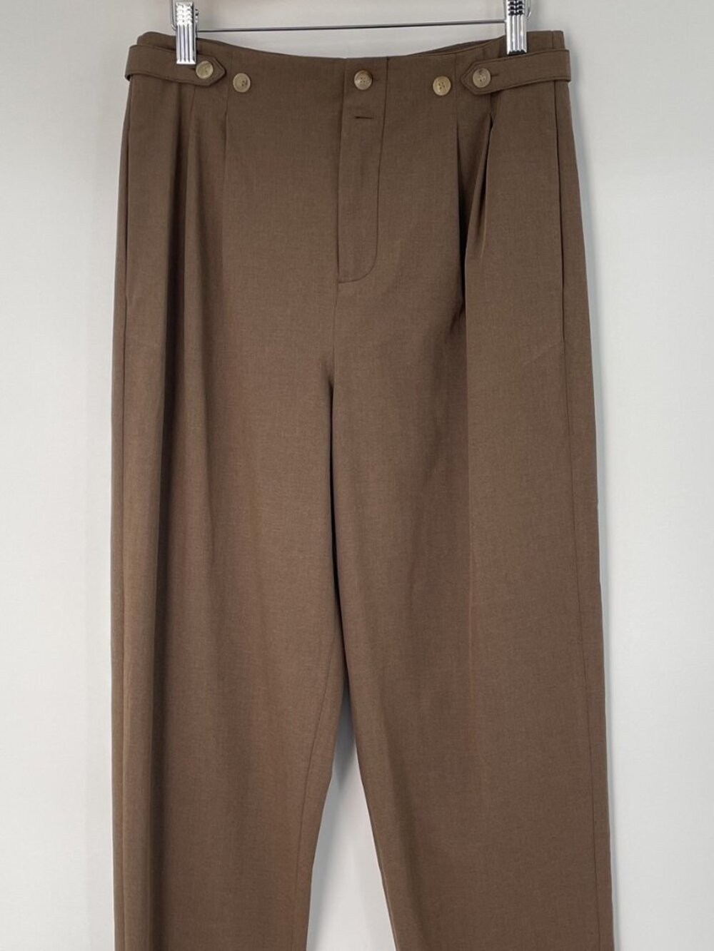 Staud Womens Pants Nutmeg Size 4 Heath Tailored High-Waist Straight Leg Trouser